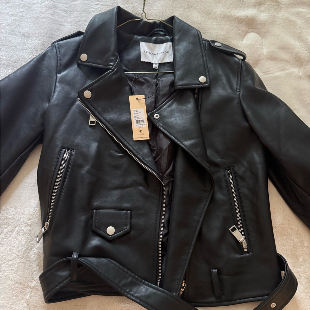 Rebecca Minkoff Classic Black Leather Jacket